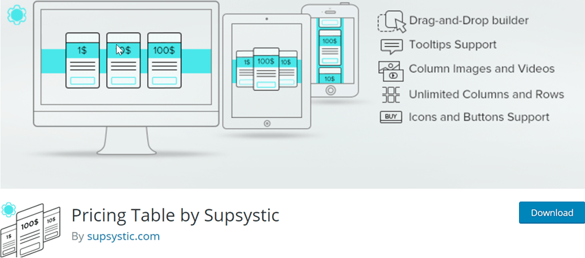 Pricing Table by Supsystic