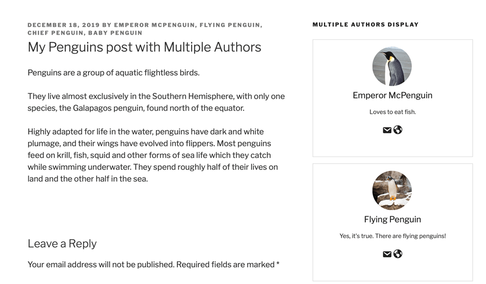 PublishPress Authors show multiple authors and guest author