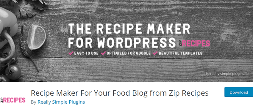 Recipe Maker For Your Food Blog from Zip Recipes