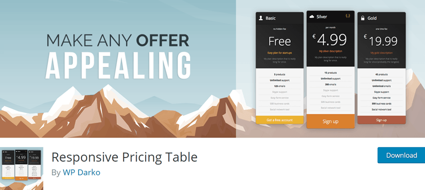 Responsive Pricing Table