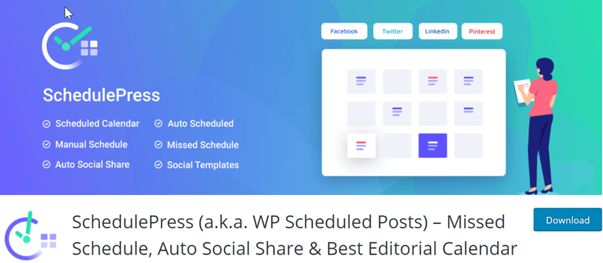 SchedulePress (a.k.a. WP Scheduled Posts) – Missed Schedule, Auto Social Share & Best Editorial Calendar