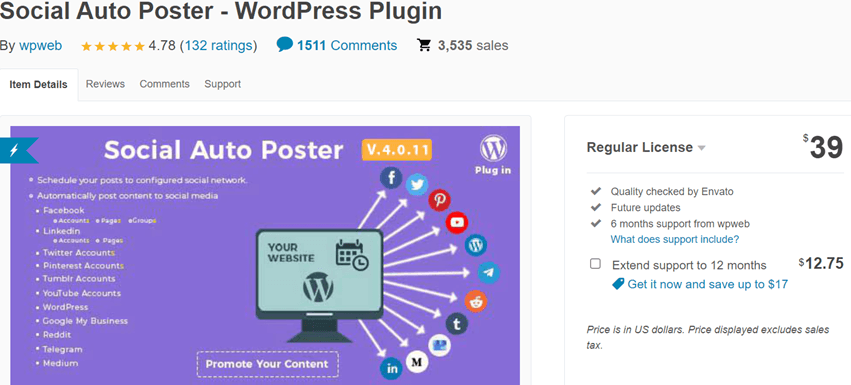 Social Auto Poster - WordPress Plugin