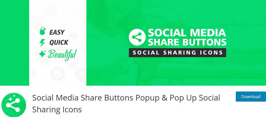 Social Media Share Buttons Popup & Pop Up Social Sharing Icons