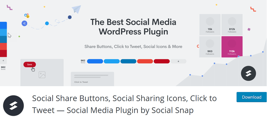 Social Share Buttons, Social Sharing Icons, Click to Tweet - Social Media Plugin by Social Snap