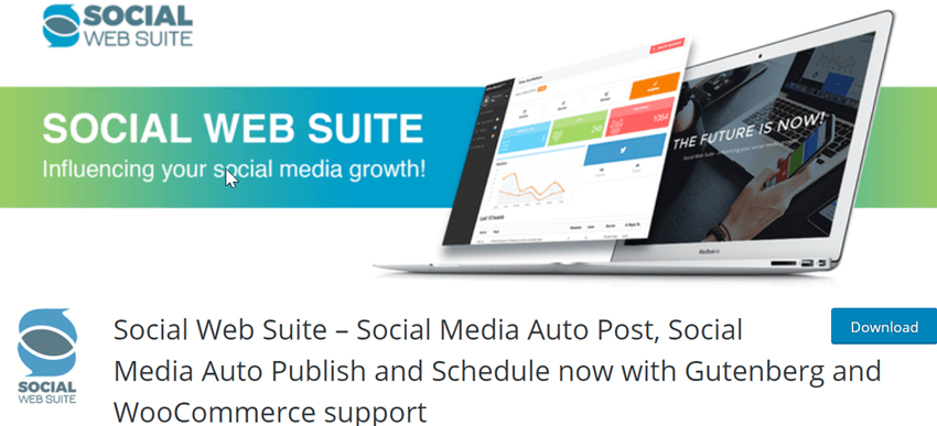 Social Web Suite – Social Media Auto Post, Social Media Auto Publish and Schedule now with Gutenberg and WooCommerce support