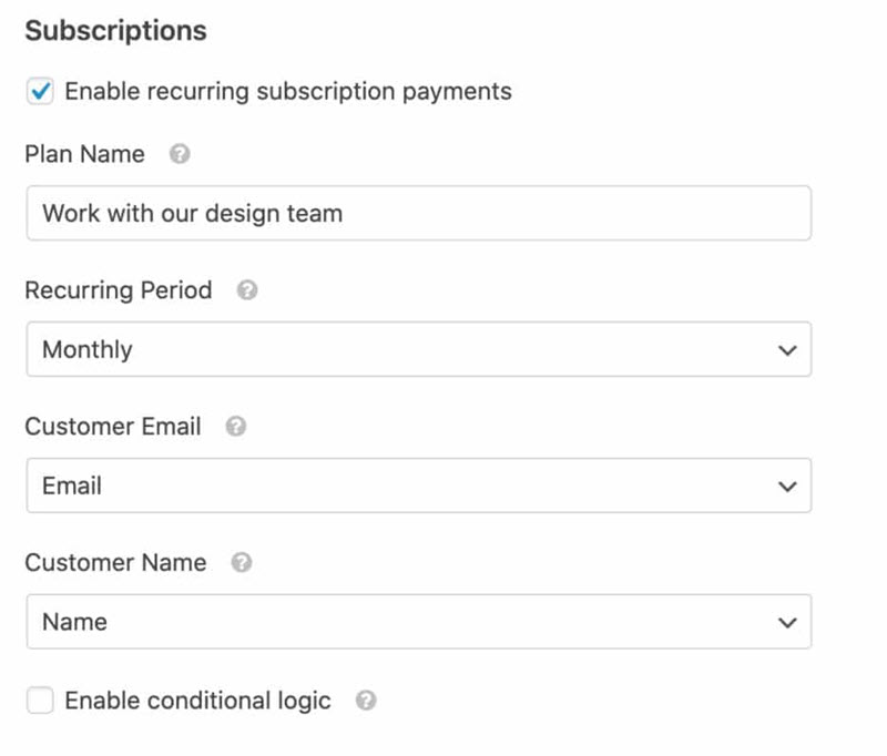 Subscriptions enable recurring subscription payments