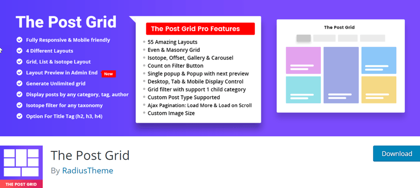 The Post Grid By RadiusTheme