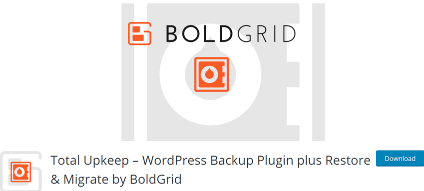 Total Upkeep – WordPress Backup Plugin plus Restore & Migrate by BoldGrid