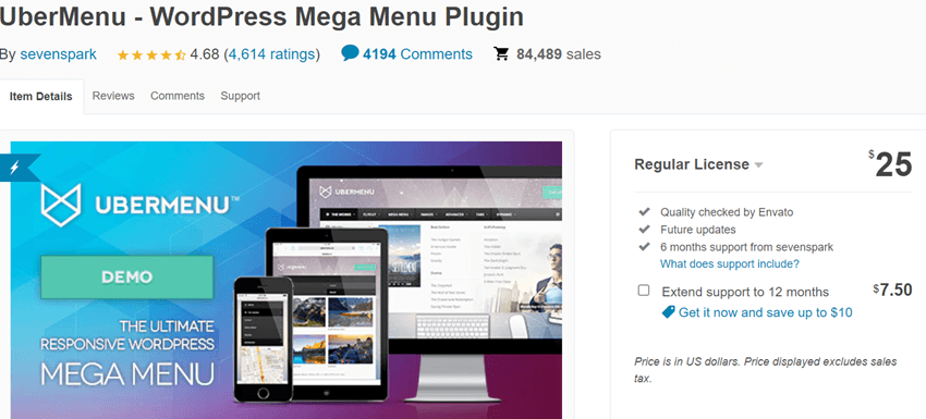 UberMenu - WordPress Mega Menu Plugin