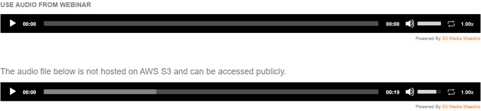 Use Audio From Webinar Using Amazon S3 Media Maestro