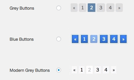 WP Paginate wordpress plugins grey and blue buttons