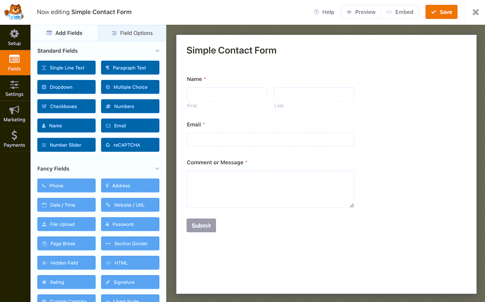 WPForms Drag & Drop Online Form Builder