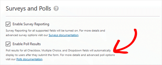 WPForms surveys and polls enable poll results