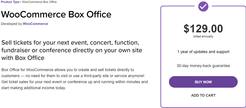 WooCommerce Box Office