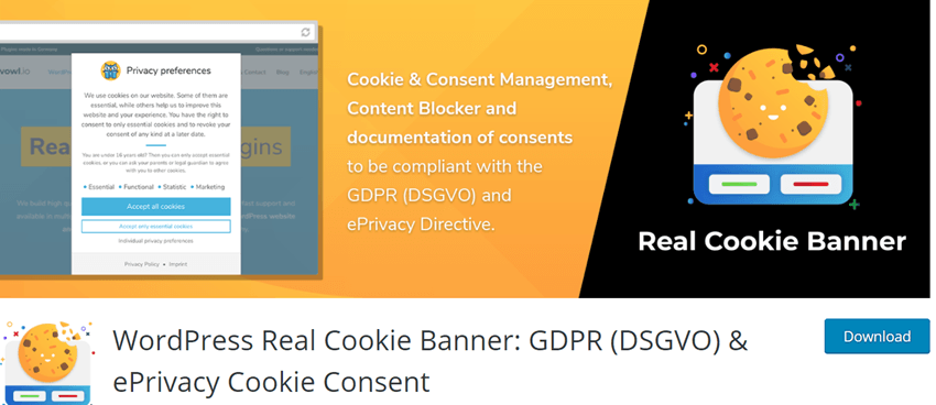 WordPress Real Cookie Banner GDPR (DSGVO) & ePrivacy Cookie Consent