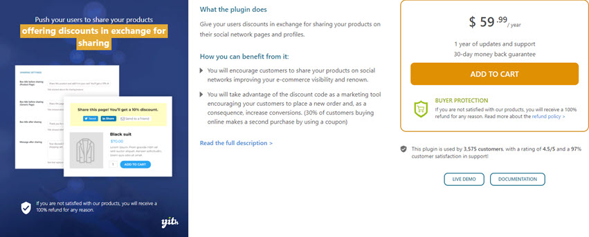 YITH WOOCOMMERCE SHARE FOR DISCOUNTS
