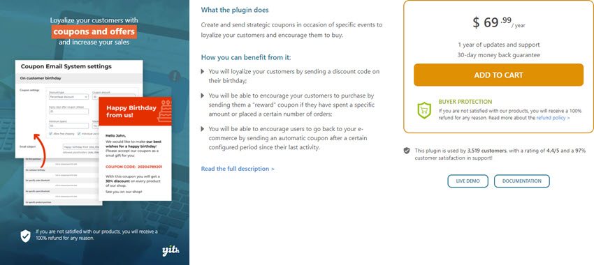 YITH Woocommerce Coupon Email System
