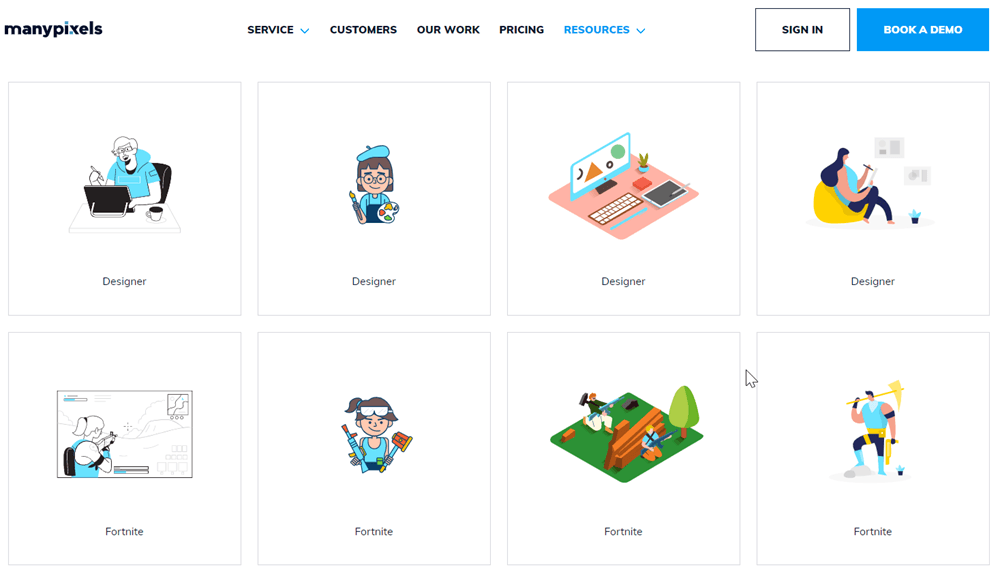 manypixels Free Illustration Gallery