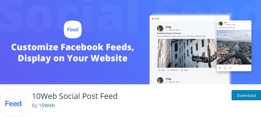 10Web Social Post Feed