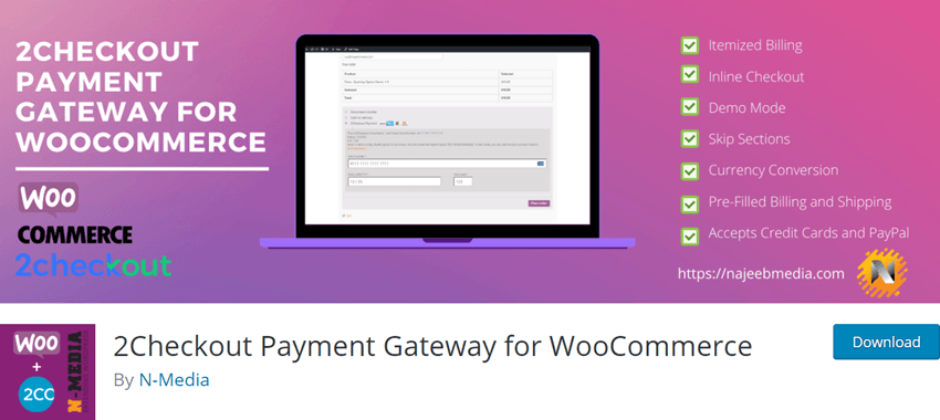 2Checkout Payment Gateway for WooCommerce