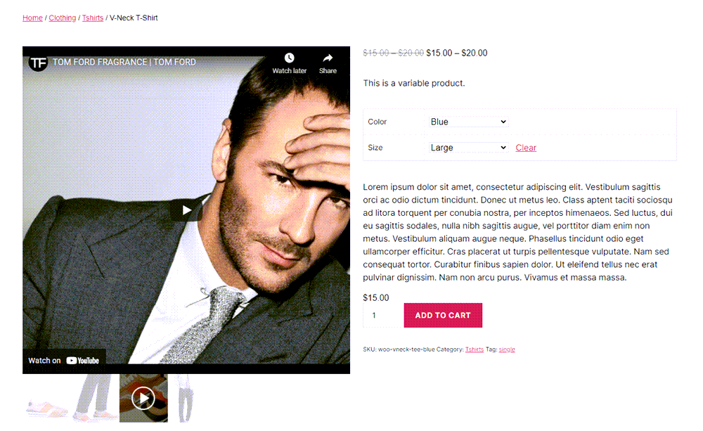 Add Video To Your WooCommerce Store Example