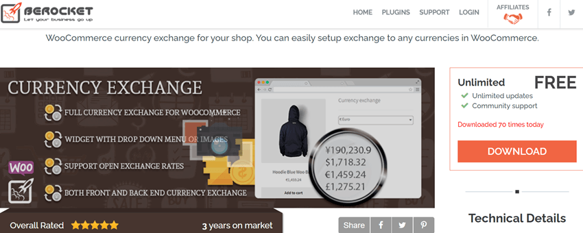Berocket Currency Exchange For WooCommerce