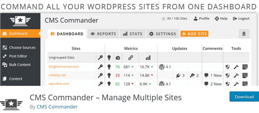 CMS Commander – Manage Multiple Sites