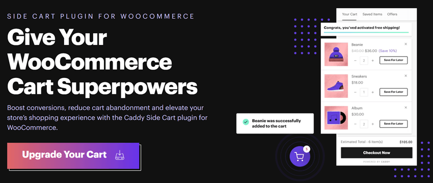 Caddy WooCommerce Cart