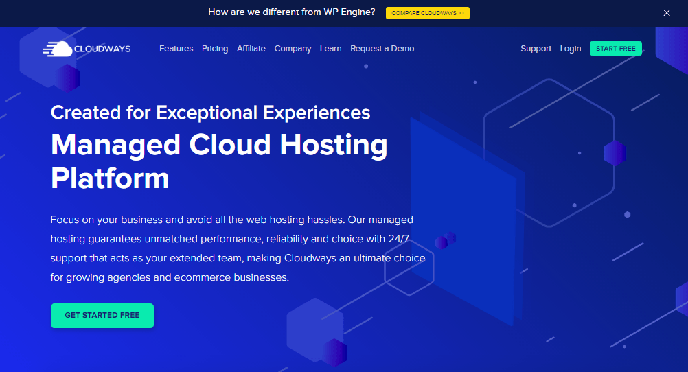 Cloudways managed wordpress hosting platform