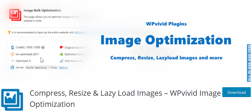 Compress, Resize & Lazy Load Images – WPvivid Image Optimization