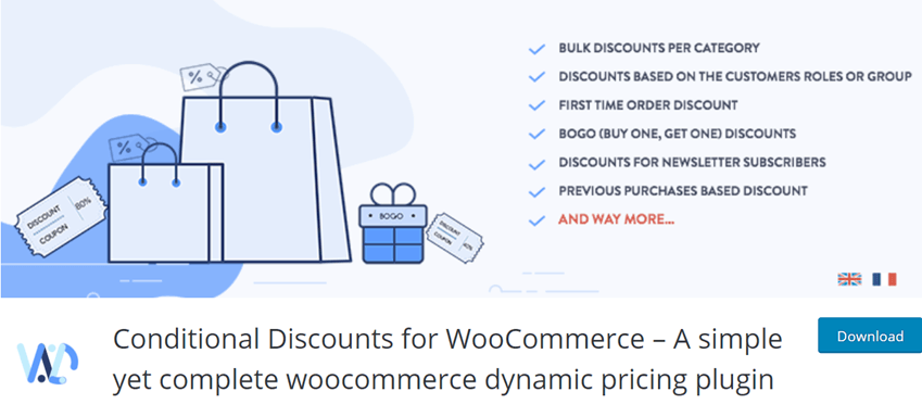 Conditional Discounts for WooCommerce – A simple yet complete woocommerce dynamic pricing plugin