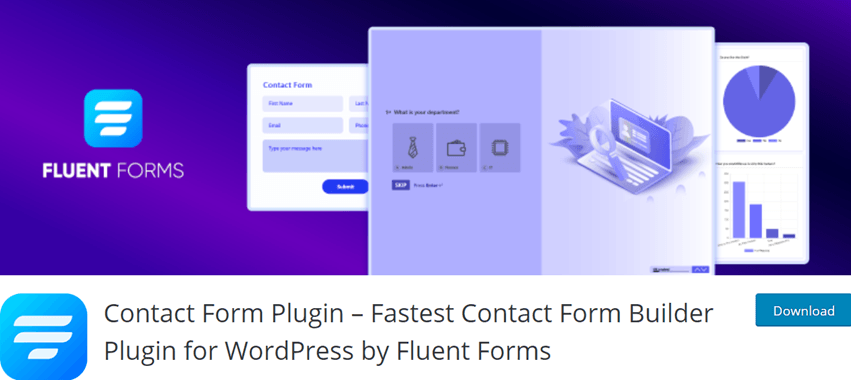 Contact Form Plugin – Fastest Contact Form Builder Plugin for WordPress by Fluent Forms