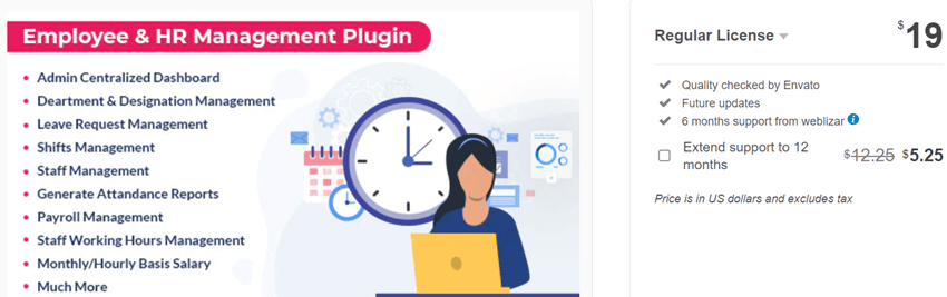Employee And HR Manager Plugin