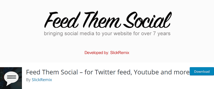 Feed Them Social – for Twitter feed, Youtube and more