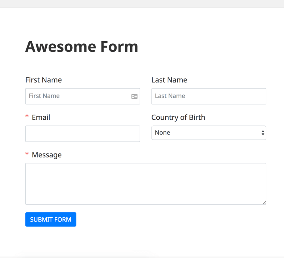 Fluent form contact form plugin form preview fastest contact form builder