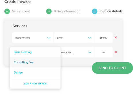 Flyzee growth suite create invoice