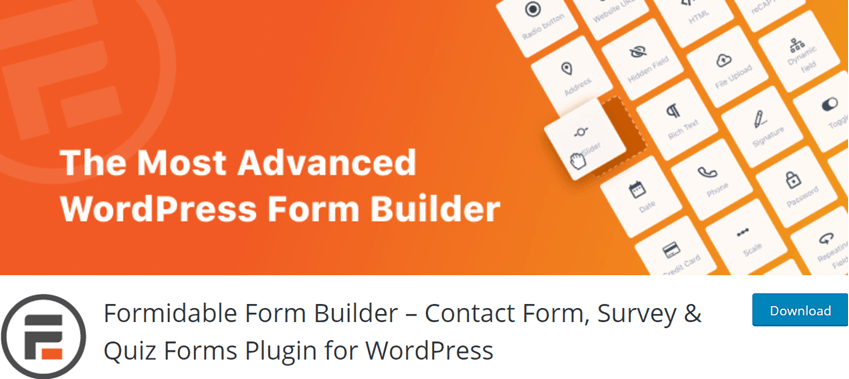 Formidable Form Builder – Contact Form, Survey & Quiz Forms Plugin for WordPress