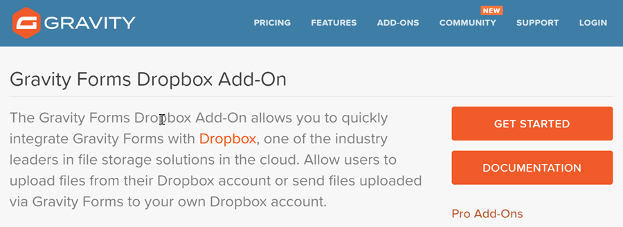 Gravity Forms Dropbox Add-On