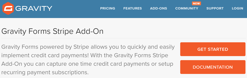Gravity Forms Stripe Add-On