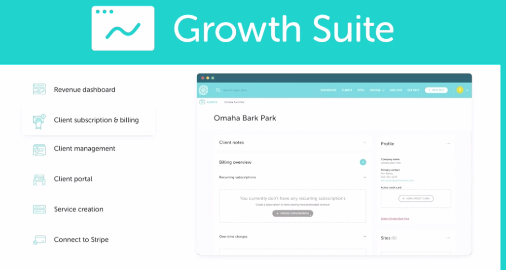 Growth suit dashboard