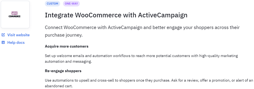 Integrate WooCommerce with ActiveCampaign