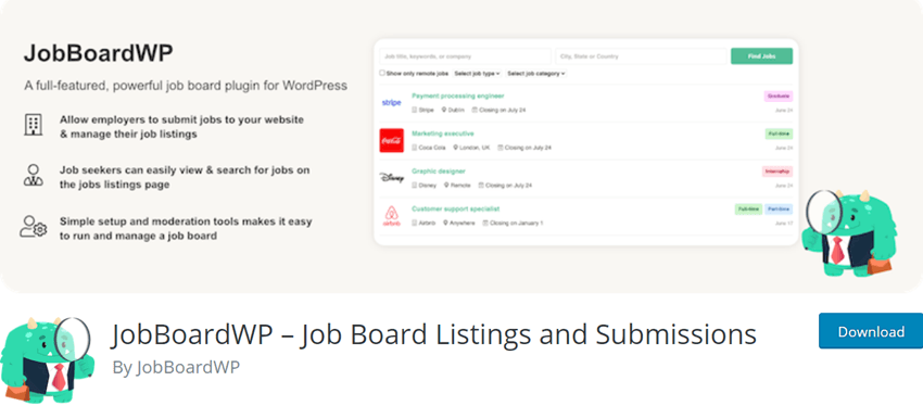 JobBoardWP – Job Board Listings and Submissions
