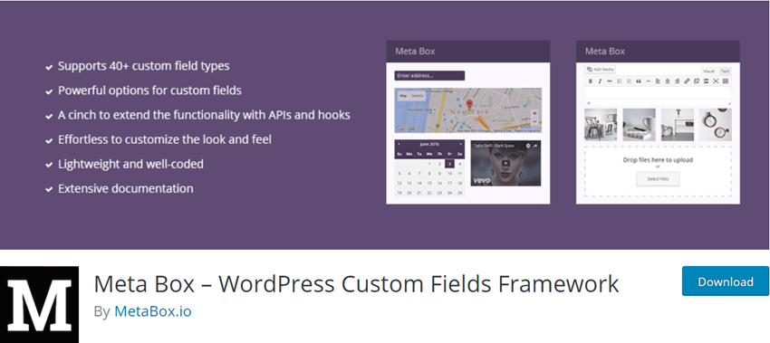 Meta Box – WordPress Custom Fields Framework