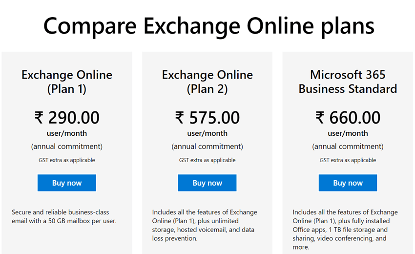 Microsoft 365 Plan Compare