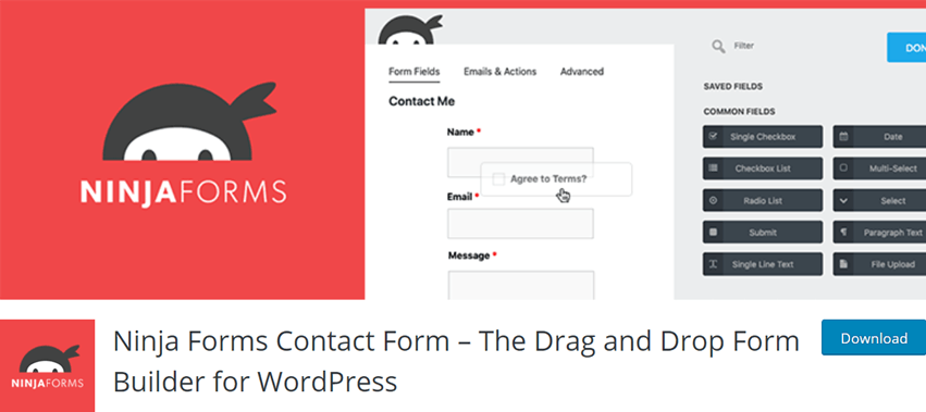 Ninja Forms Contact Form – The Drag and Drop Form Builder for WordPress