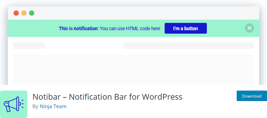 Notibar – Notification Bar for WordPress