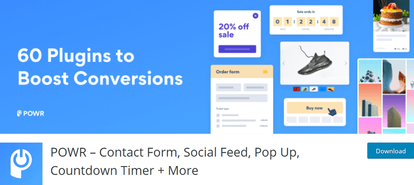 POWR – Contact Form, Social Feed, Pop Up, Countdown Timer + More