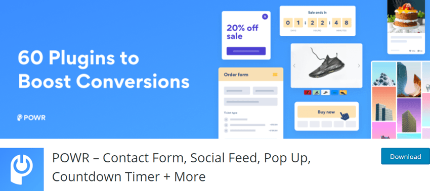 POWR – Contact Form, Social Feed, Pop Up, Countdown Timer + More