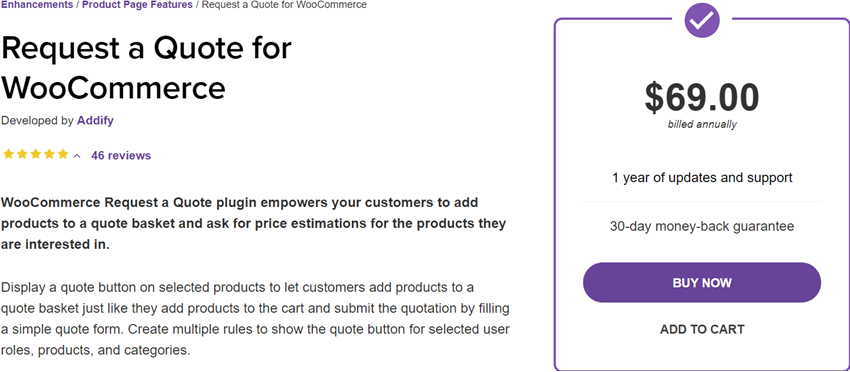 Request a Quote for WooCommerce