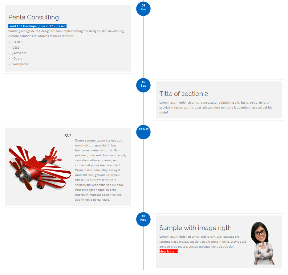 Rich event timeline WordPress Event Timeline Plugin